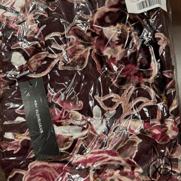 NWT Lulus Embrace Me Burgundy Floral Velvet Cowl Neck Maxi Slip Dress​ - Picture 6 of 8